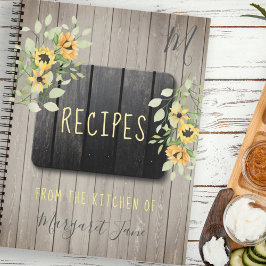 Kookboek monogram chef rustieke keuken notitieboek
