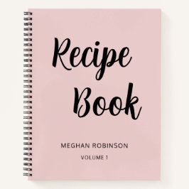 Kookboek Recept Roze Meisjesachtig Monogram Notiti Notitieboek