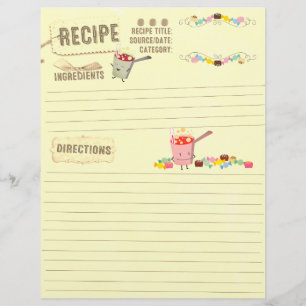 Kookboek snoep boekje recept briefhoofd