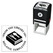 Kookboek “Uit de bibliotheek van” Boeknaam Zelfinktende Stempel (In situ)