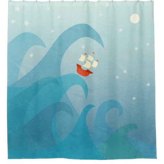 Kookboot Douchegordijn (Voorkant)