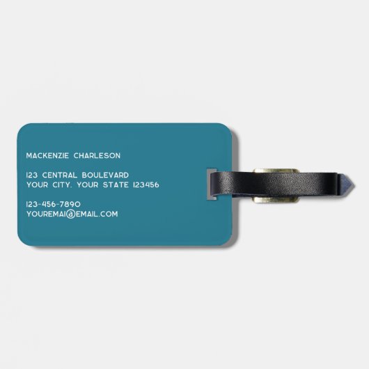 Kookboot Nautical Bagagelabel (Achterkant horizontaal)