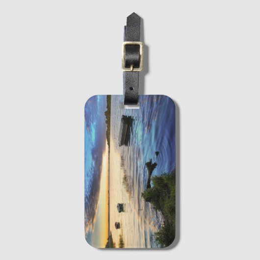 Kookboten reflectie van de zon bagagelabel (Voorkant (verticaal))