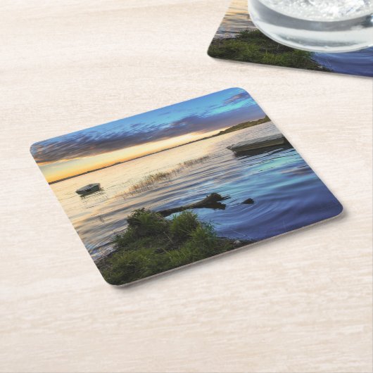 Kookboten reflectie van de zon kartonnen onderzetters (Schuin)