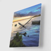 Kookboten reflectie van de zon vierkante klok (Hoek)