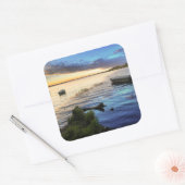 Kookboten reflectie van de zon vierkante sticker (Envelop)