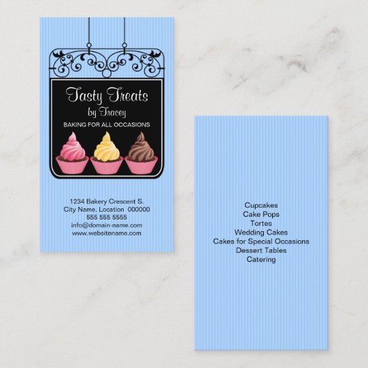 Kookcake Bakery Storefront Sign Visitekaartje (Voorkant / Achterkant)