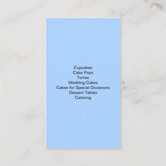 Kookcake Bakery Storefront Sign Visitekaartje (Achterkant)