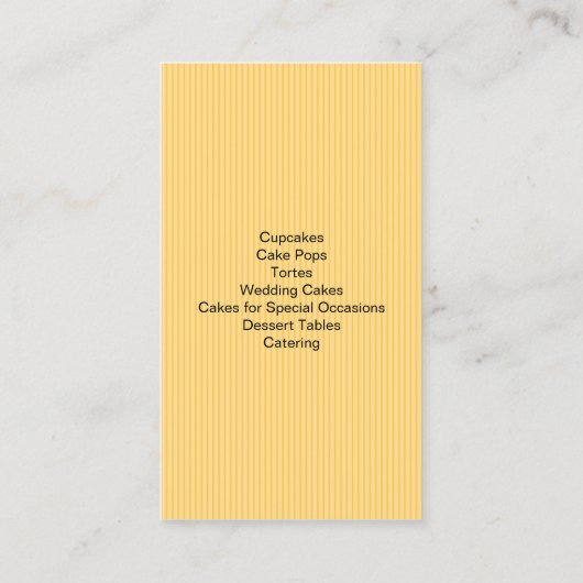 Kookcake Bakery Storefront Sign Visitekaartje (Achterkant)