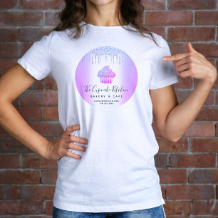 Kookcake bakkerij bakkerij, Paarse glitterschijven T-shirt
