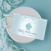 Kookcake bakkerij Chef Glitter Drift Turquoise Visitekaartje