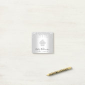 Kookcake bakkerij Chef Silver Glitter Drives Post-it® Notes (Op bureau)