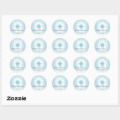 Kookcake bakkerij Chef Turquoise Glitter Drift Chi Ronde Sticker (Vel)