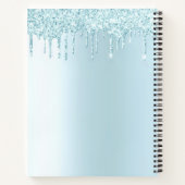 Kookcake bakkerij Chef Turquoise Glitter Drives Notitieboek (Achterkant)