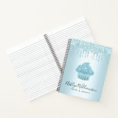Kookcake bakkerij Chef Turquoise Glitter Drives Notitieboek (Binnen)
