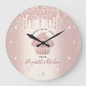 Kookcake bakkerij Kaas Roos Gold Glitter Drives Grote Klok (Voorkant)