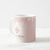 Kookcake bakkerij Kaas Roos Gold Glitter Drives Koffiemok (Voorkant links)