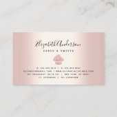 Kookcake bakkerij Kaas Roos Gold Glitter Drives Visitekaartje (Achterkant)