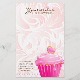 Kookcake bakkerij Schaak Roze hartoppersen 2 Briefpapier