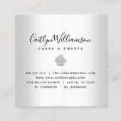 Kookcake bakkerij Schuif Glitter Drives Vierkante Visitekaartje (Achterkant)