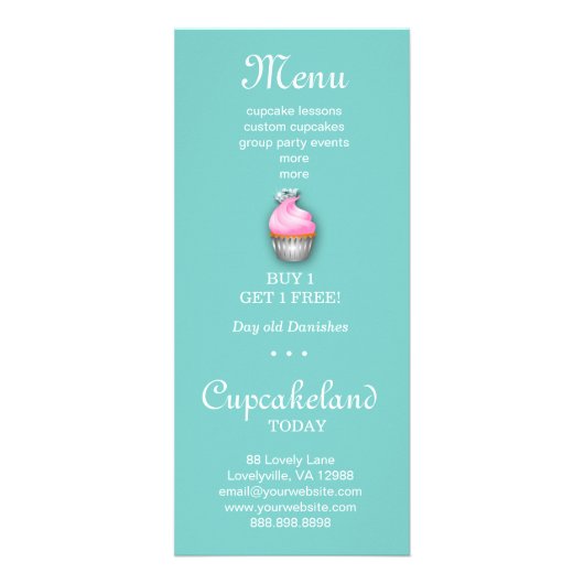 Kookcake bakkerij ventilator van Life Blue Reclamekaart (Achterkant)