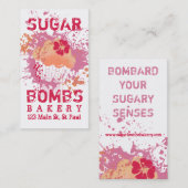 Kookcake bakkerijinkt vlek roze visitekaartje (Voorkant / Achterkant)