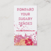 Kookcake bakkerijinkt vlek roze visitekaartje (Achterkant)