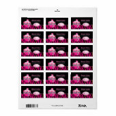 Kookcake bakkerijprijsetiket tijger roze roos zwar etiket (Full Sheet)