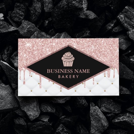Kookcake, gebak, gebakken bakkerij, Roos, goudglit Visitekaartje