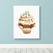 Kookcake met de hand getekende potlood Crayon Art Canvas Afdruk (Insitu (Houten vloer))