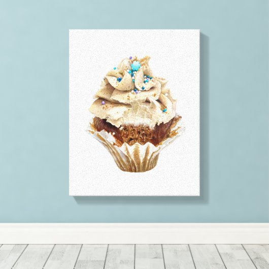 Kookcake met de hand getekende potlood Crayon Art Canvas Afdruk (Insitu (Houten vloer))