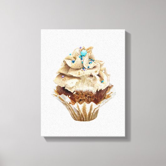 Kookcake met de hand getekende potlood Crayon Art Canvas Afdruk (Voorkant)