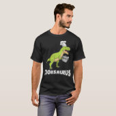 Kookdinosaurus grappige gezegend pet t-shirt (Voorkant volledig)