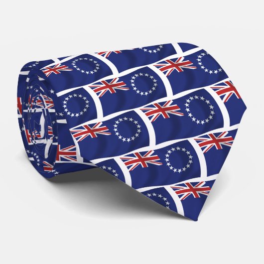 Kookeilanden Vlag Knoop Stropdas (Opgerold)
