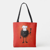 Kookend boze schepsel, Halloween Tote Bag (Achterkant)