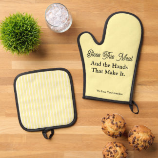 Kookfamilie Kerstcadeau Ovenwant & Pannenlap Set