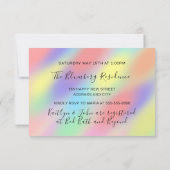 Kookfeest Chef Keuken Holografische Pastels Kaart (Achterkant)