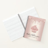 Kookgebak Bakkerij Chef Glitter Drift Roos Gold Notitieboek (Binnen)