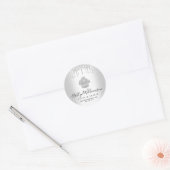 Kookgebak Chef Bakery Silver Glitter Drivers Ronde Sticker (Envelop)
