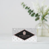 Kookgebak Chef Bakery Silver Glitter Drivers Visitekaartje (Staand voorkant)