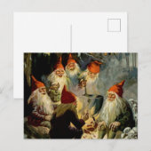 “Kookgerei bij het kampvuur” elfen van Jenny Nystr Briefkaart (Voorkant / Achterkant)