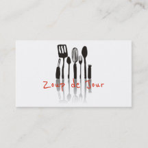 Kookgerei en visitekaartjes voor de horeca