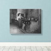 Kookgerei in de foto van het Turkse restaurant Canvas Afdruk (Insitu (Houten vloer))