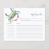 Kookgerei Kaarten Blauwe krab (Voorkant)