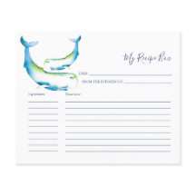 Kookgerei Kaarten Blauwe walvis