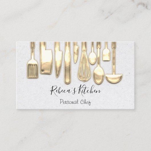 Kookgerei met een persoonlijk kookpunt visitekaartje (Voorkant)