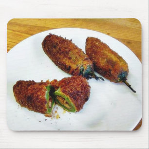 Kookgerei met gefluisterde Jalapenos Peppers Muismat