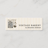  kookgerei Retro Bakkerij Pastry Chef Mini Visitekaartje (Voorkant)