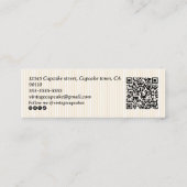  kookgerei Retro Bakkerij Pastry Chef Mini Visitekaartje (Achterkant)