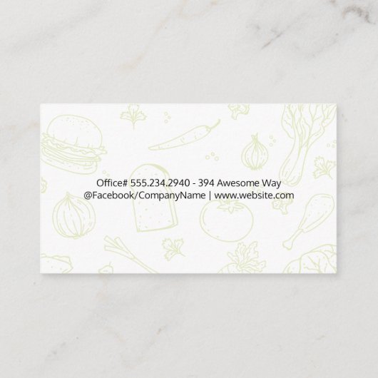 Kookgerei Rode Logo | Culinair  Visitekaartje (Achterkant)